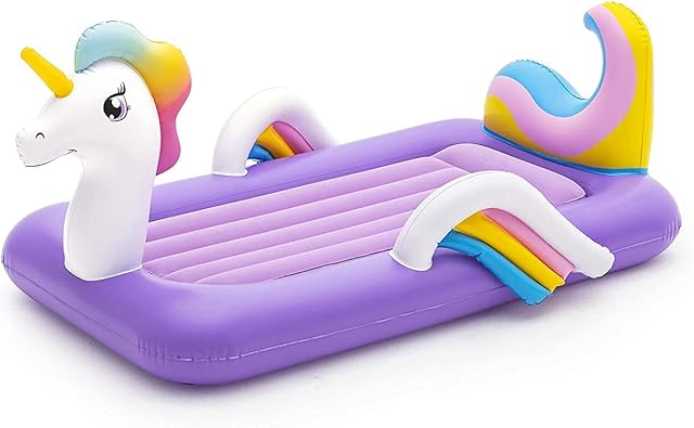 Bestway Up In & Over Children's Airbed Unicorn for Travel or Guest Bed 188 x 109 x 89 cm