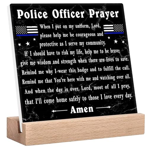 Police Officer Prayer Sign - Police Academy Graduation Gifts, Police