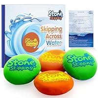 LETREEN 4 Stück Wasser Skip Disc – Klein Wasserball Bouncing Ball für Jugendliche und Erwachsene – Wasserhüpfball Sprungball Schnelltrocknender Lycra-Bezug Pool Ball