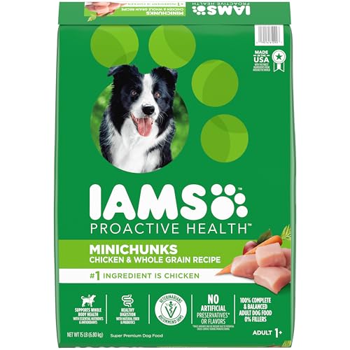 IAMS-Proactive-Health-Minichunks-Adult-Dry-Dog-Food-with-Real-Chicken-and-Whole-Grains-15-lb-Bag IAMS Proactive Health Minichunks Adult Dry Dog Food with Real Chicken and Whole Grains 15 lb Bag
