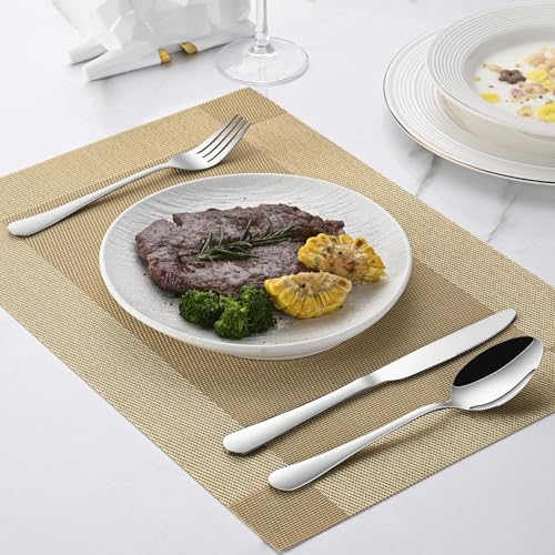 Image of DEHOV 30-Piece Cutlery Set, Premium Stainless Steel Cutlery Set, Service for 6, Mirror Polished Cutlery Set for Home, Kitchen, Restaurant, Hotel, Set of