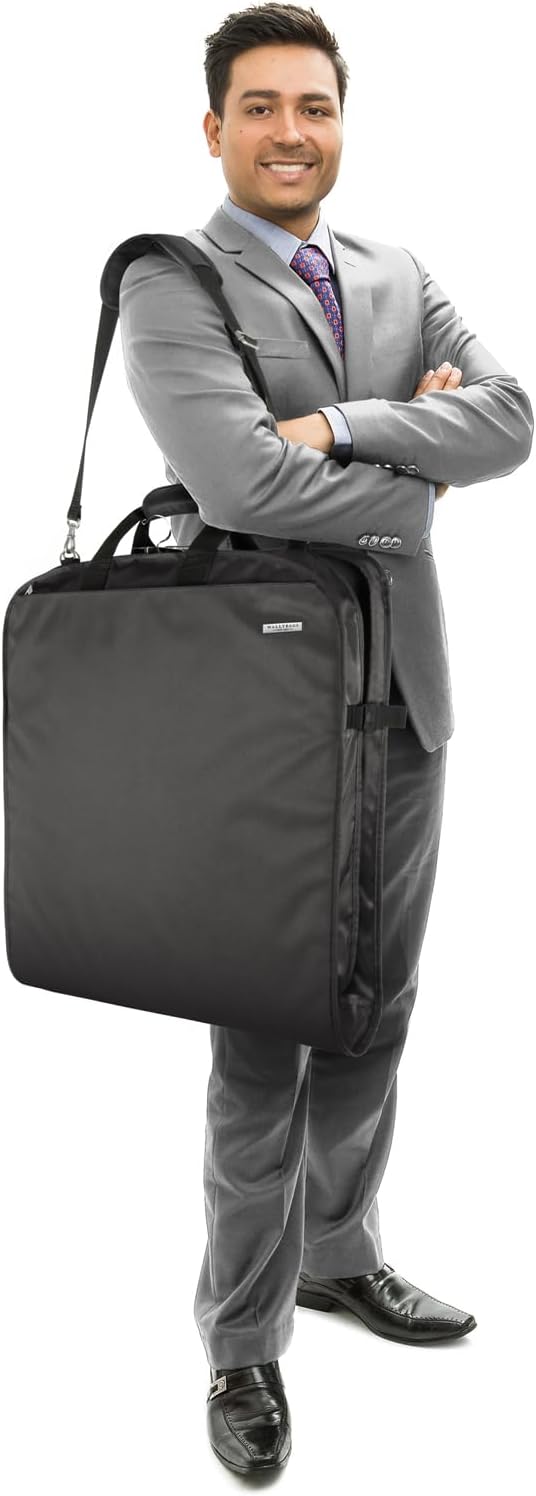 WallyBags® 42" Premium Carry-On Travel Garment Bag with Shoulder Strap and Multiple Pockets, Perfect for Suits, Shirts - Image 7
