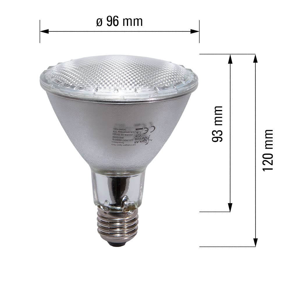 Spot halogène UV - Spot chauffant pour terrariums (75 W)