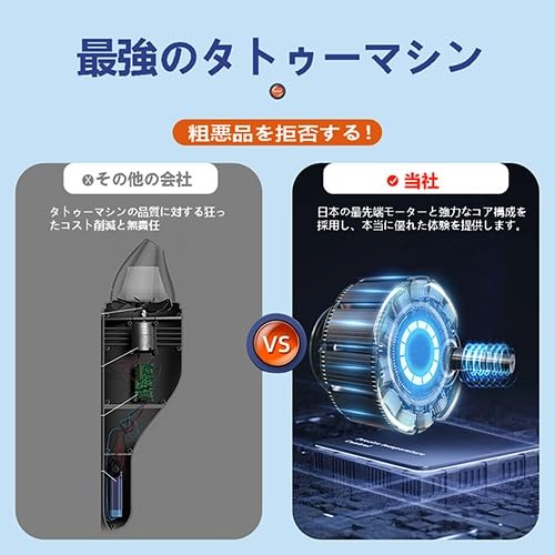 タトゥーマシン&ニードル&インク&人工皮膚1枚