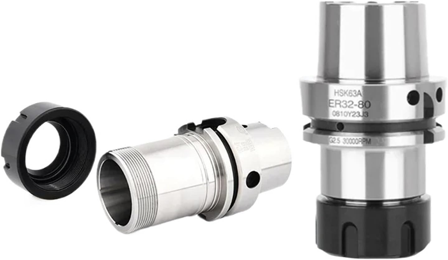 1pc HSKA63 HSK63A ER Tool holder ER8 ER11 ER16 ER20 ER25 ER32 ER40 Tool Holder Bracket Tool Collet Chuck Accuracy 0.002(HSK63A-ER16-100L)