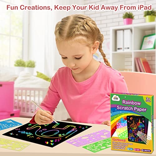 Zmlm PH00019-CLASSICAL Scratch Paper Art Set: 60Pcs Magic Drawing Art Craft Kid Black Scratch Off Paper Supply Kit Toddler Preschool Learning Bulk Toy thumb #2