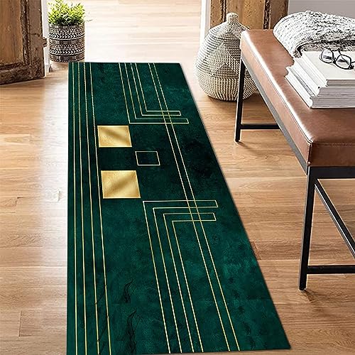 Tapis de couloir antidérapant vert lavable 1 à 6 m pour sol de maison - 5