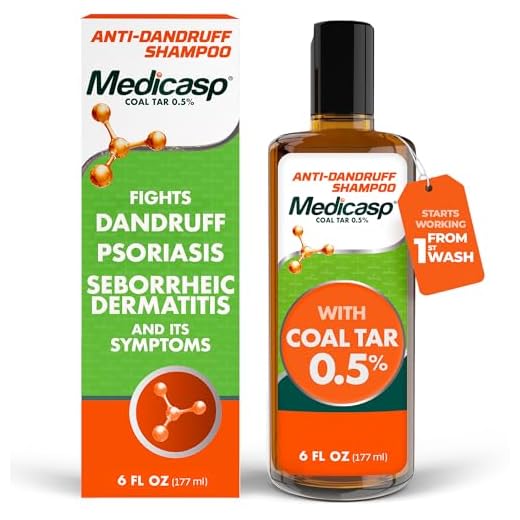 Medicasp Coal Tar Gel Dandruff Shampoo to Treat Seborrheic Dermatitis Psoriasis, 6 Ounce (Pack of 1)