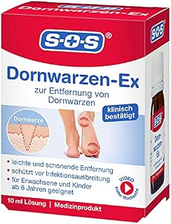 SOS Brodawki cierniowe Ex do usuwania brodawek na stopie środek na brodawki z kwasem salicylowym i kwasem mlecznym dla dzieci od 6 lat produkt medyczny 1 × 10 ml