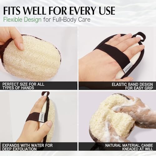 YIQINGJIE Grand luffa égyptien naturel amélioré pour homme, lot de 2, noir – vue 6