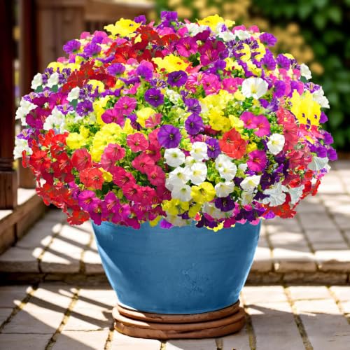 12 Bundles Artificial Morning Glory Flowers for Outdoors Decoration（Mix6） - image 1
