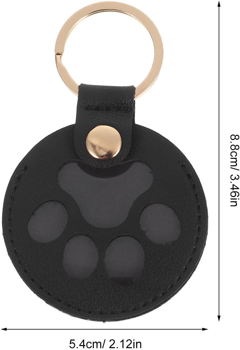 Ciieeo 2pcs Pet Hair Keepsake Keychain Pendant: Storage Cat Memorial Charm - Leather Hair Memorial Key Ring for Pet Lovers and Travel