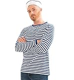 ringelpullover Ringelpullover KarnevalsTeufel Ringelpullover blau/weiß Karneval kombinierbar mit vielen Kostümen (X-Large)