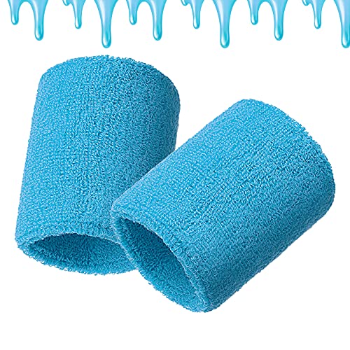 Image of Bememo 12 Pack Wristbands Sweatband for Women Men, Neon Colored Sport Wrist Bands, Tennis Football Basketball Sweatbands, Moisture Wicking Arm Bands for Working Out