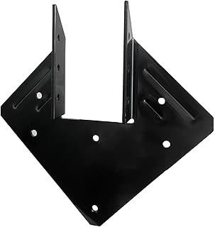 22 Pcs Black Hurricane Tie, 13 Gauge(Thickness 2.2mm) Joist Hangers, Fit 2x4,2x6 Truss to Rafter Connector for Roof Truss Timber, Hurricane Truss Hangers, Rafter Brackets,Hurricane Clips