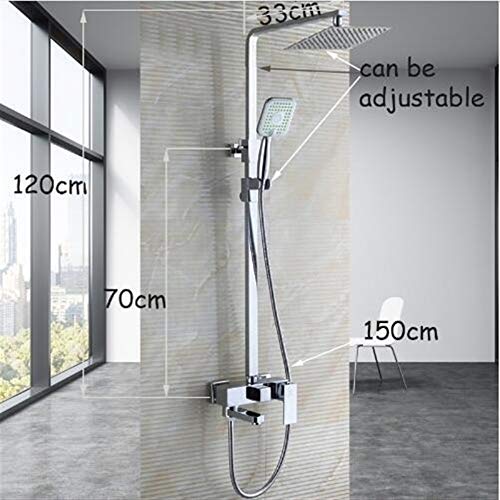 Ensemble de robinet de douche à effet pluie avec douchette ABS - 3