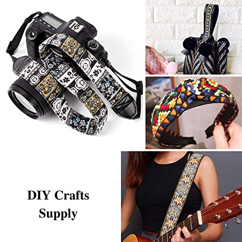 Colorful Jacquard Ribbon Trim, Embroidered Lace Ribbon Trim, Sewing Lace Trim For Craft, 1.9Inch 5Yards (Jacquard Ribbon 1#) #TOP4