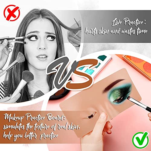 KIRA Makeup Practice Face Board, Silicone Makeup Face - Practice Skin Board,for Makeup Practice Mask Skin Face Eye Makeup Practice for Beginner Makeup Artist The Perfect Makeup - Image 5