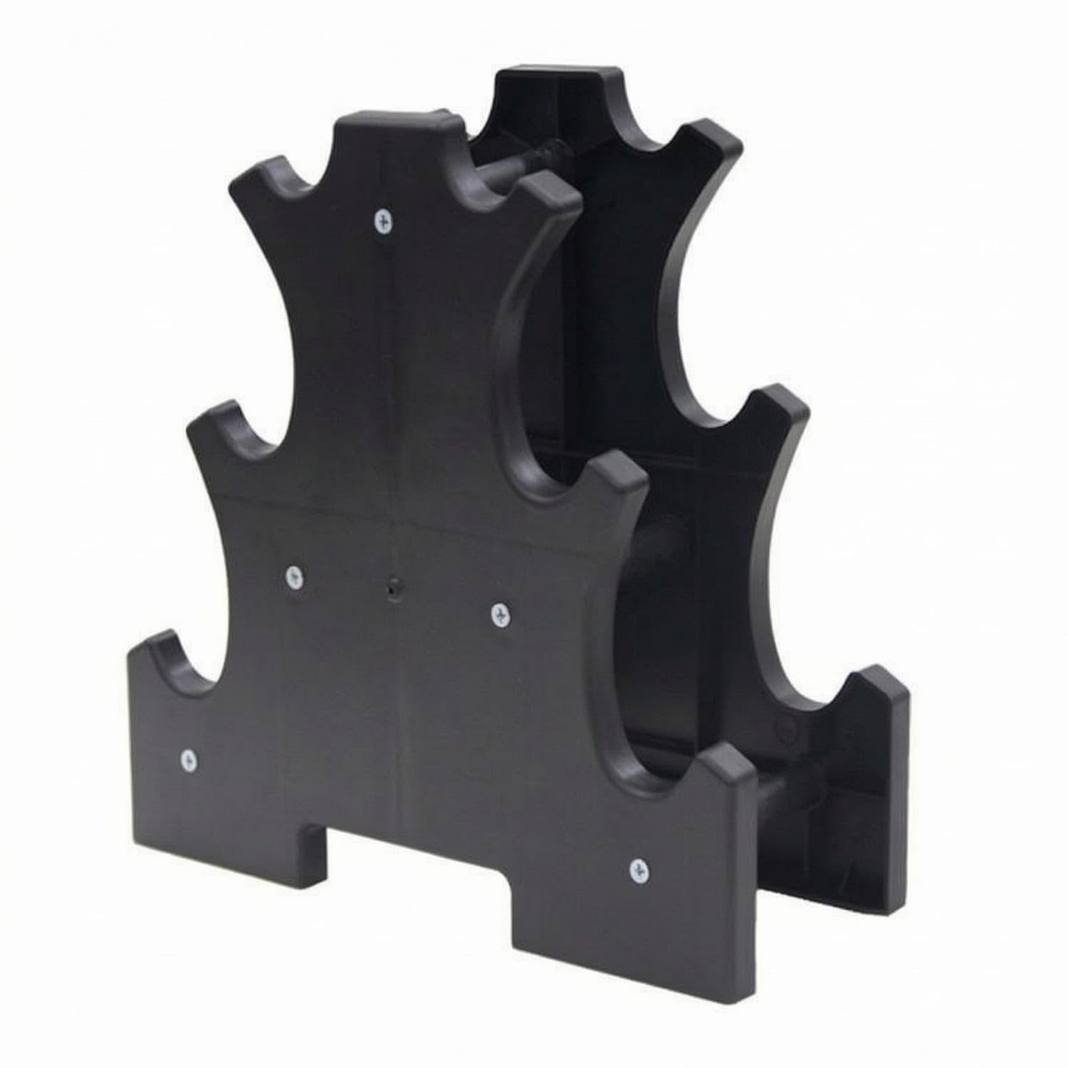 Multi-Slot Tree Dumbbell Rack Compact Dumbbell Storage Rack Curved Cradle Black, Dumbbell Stand-image-42