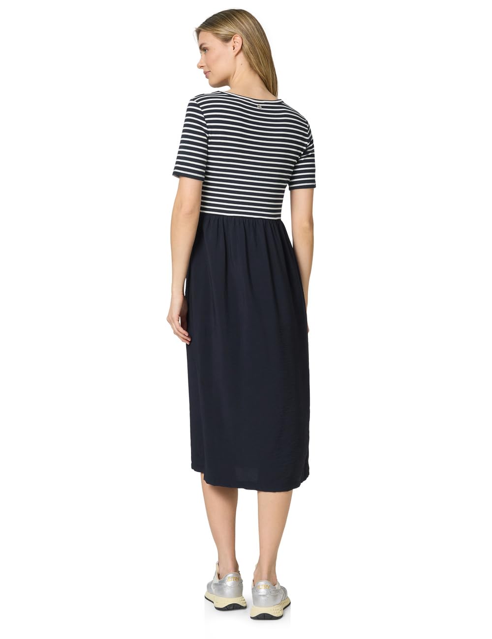 Street One Damen 1409234 Midi-Kleid mit Strukturmix (1er Pack)