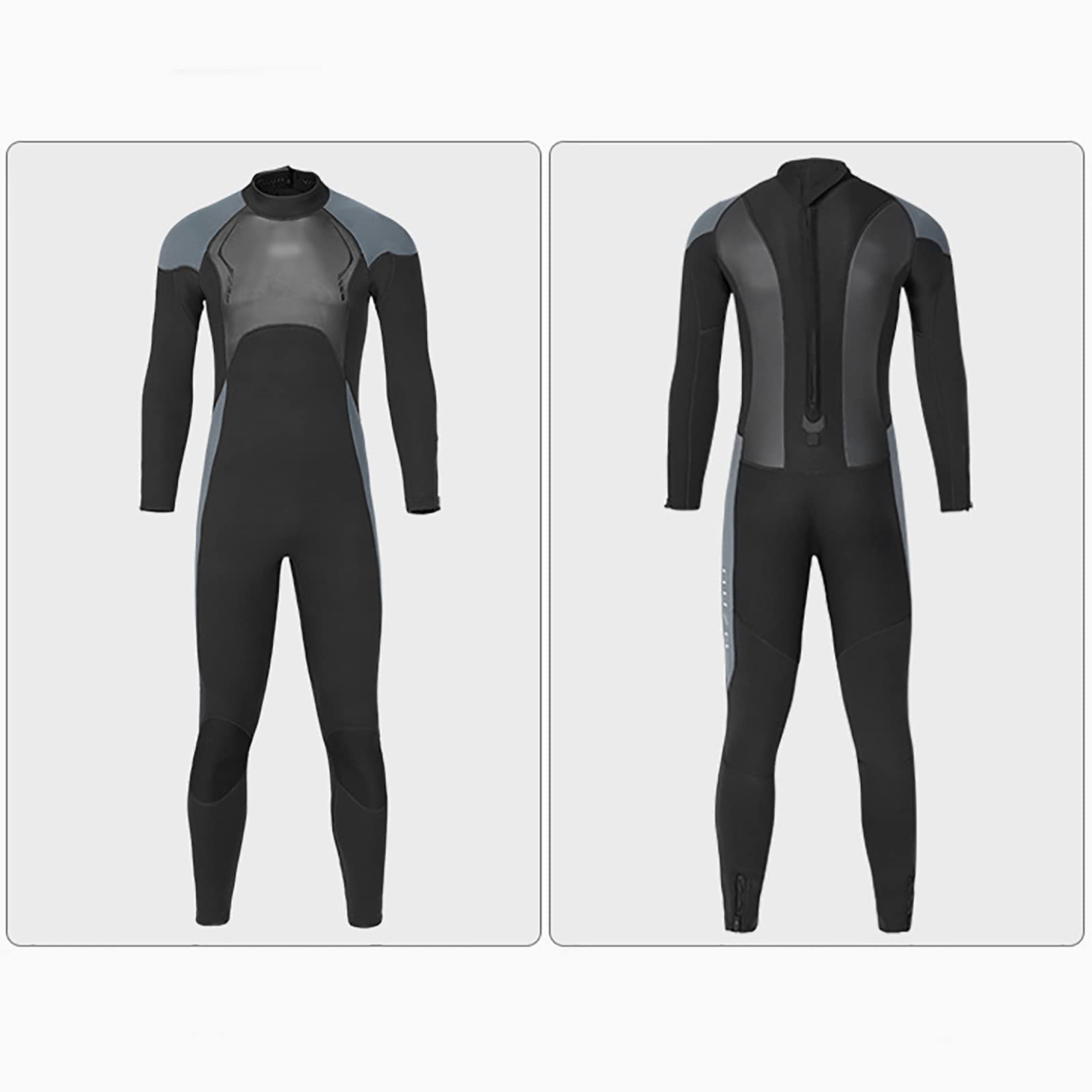 Mute Donna Uomo Neoprene 3mm Allungare Wetsuit Caldo Mute da Sub Maniche Lunghe per Snorkeling Immersioni Nuoto Surf(Size:XL,Color:Grigio)