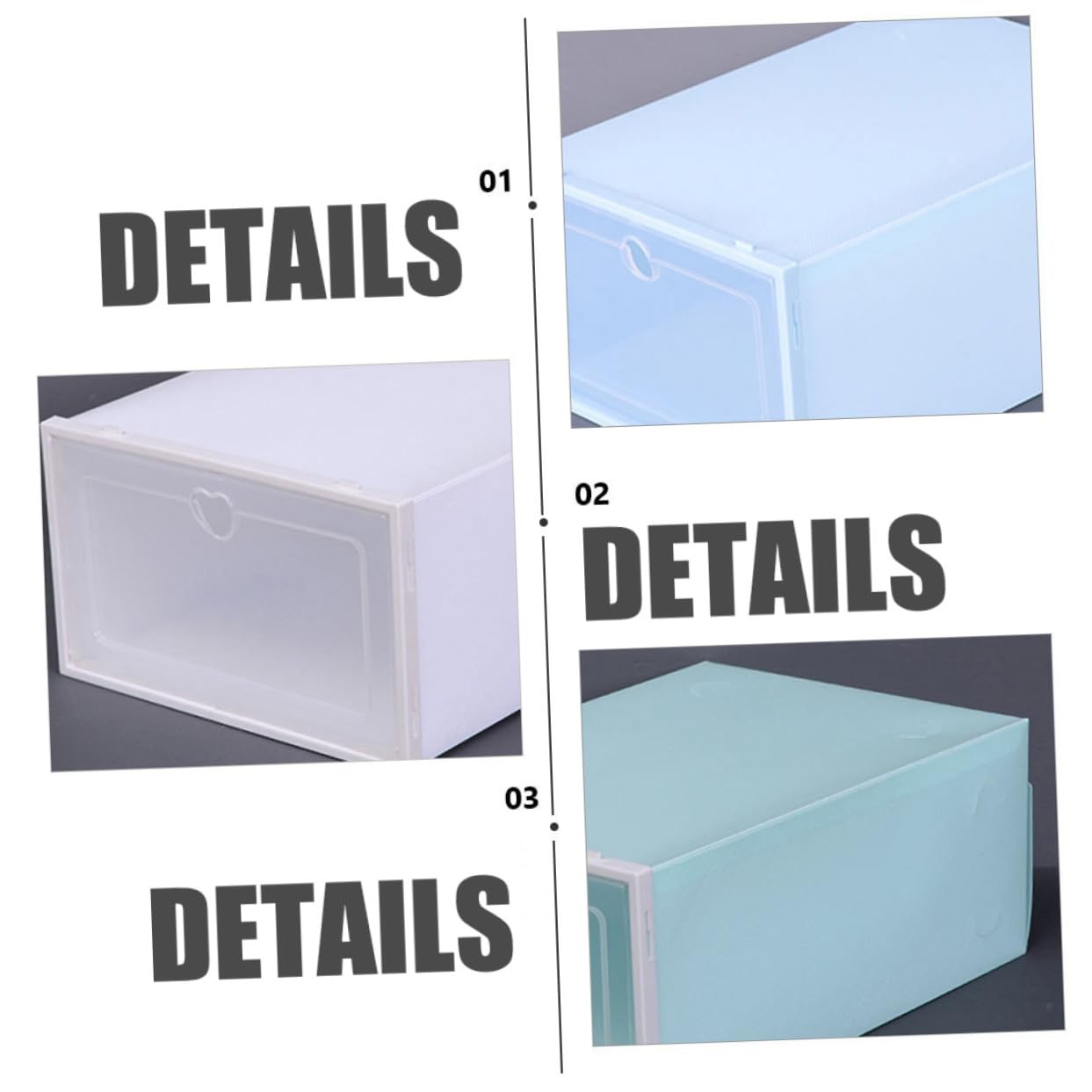 4 piezas Cajas Transparentes para Zapatos con Tapa Abatible Caja Apilable de Plástico Grueso Tipo Cajón Diseño Prueba de Polvo y Fácil Limpieza Almacenamiento Organizado para