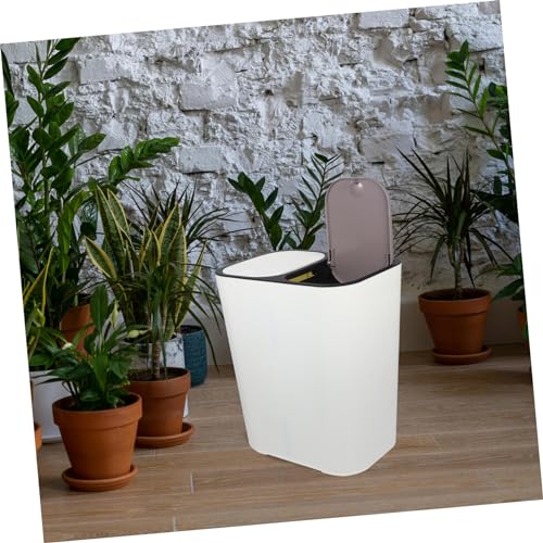 Caneca de basura dual para cocina beige 33x28.7x20.7 cm miniatura 5