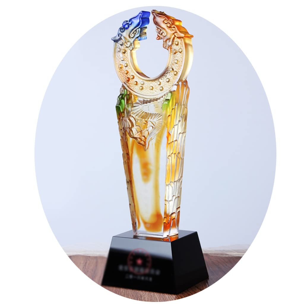 Coupes Trophée De Glaçure Colorée Trophée De La Réunion Annuelle De L'entreprise Trophée De L'employé Exceptionnel Souvenir De La Compétition Trophée du Championnat Gravure Gratuite