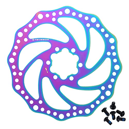 Teyssor Fahrrad Bremsscheibe 140mm 160mm 180mm 203mm mit 6 Schrauben für Mountain Rennrad BMX Cover