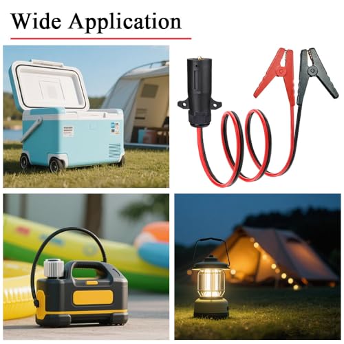 7 Way Power Access to Alligator Clips Cable, 10AWG 7 Pin Trailer Plug to Crocodile Clip Connector, 2-Pin 12V Power Source for RV Truck Trailer Quick Connect, 6.5FT by GragicSZ - Image 7