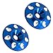 2Pcs Vgoohobby RC Metal Rear Wing Buttons Gasket,Universal Rear Fixed Tail Protection Spacer for 1/10 RC Off Road Short Truck Buggy Racing Car (Blue)