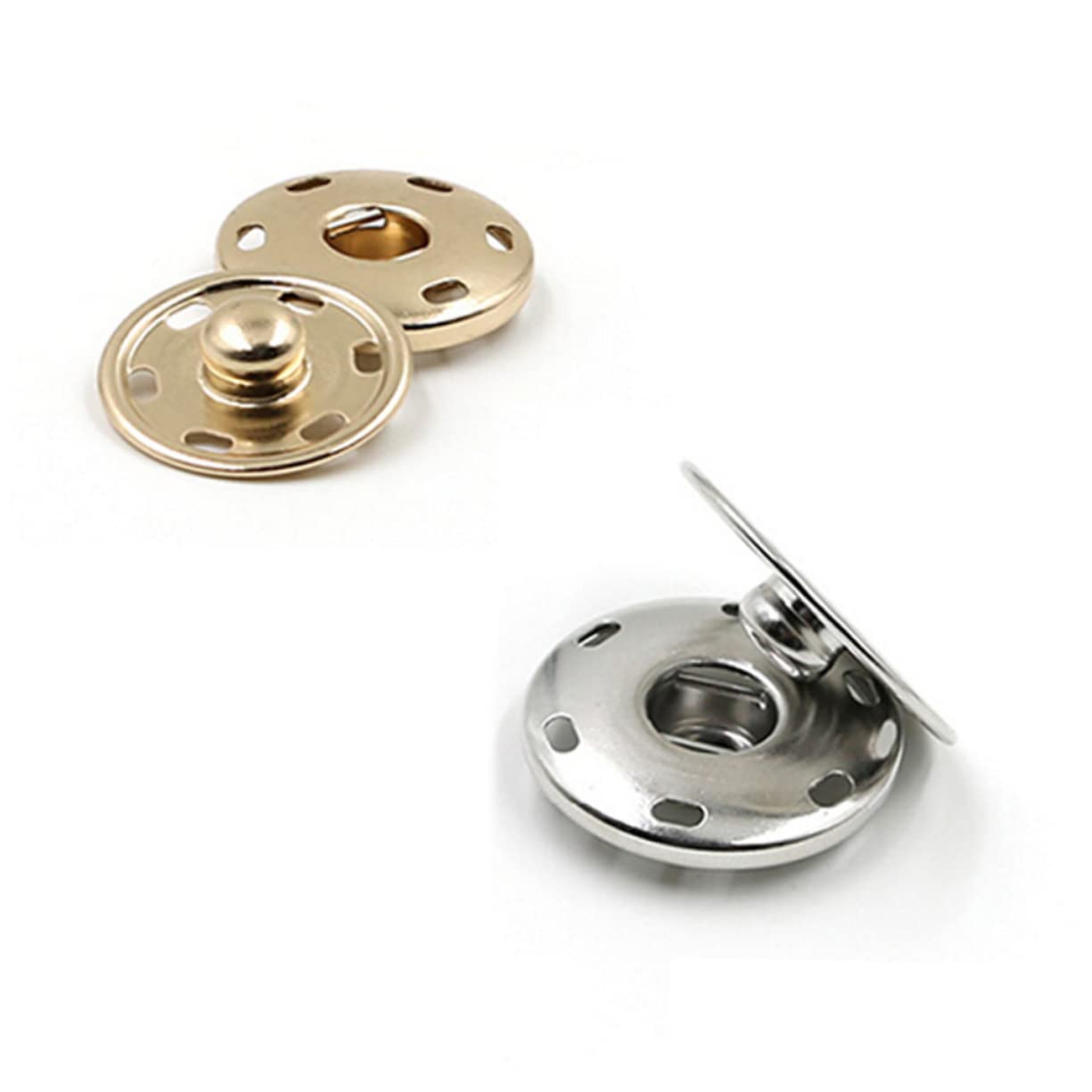 Lurrose 750juegos Botones Presión Metálicos De Broches De Costura De Latón Accesorios Para Abrigos Chaquetas y Tejidos Prácticos y Duraderos Color Plata