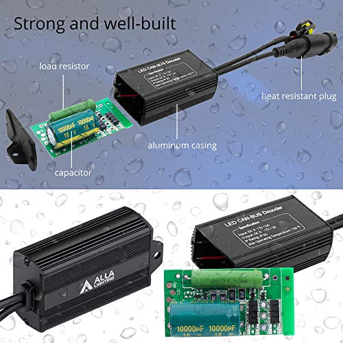 Alla Lighting P20D Base HB3 9005 LED Decoders CAN Bus miniatura 3