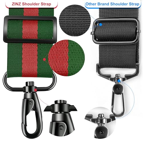 Image of ZINZ Shoulder Strap - 59 Inch Universal Heavy-duty Adjustable Strap with Ultra-thick Fixed Breathable Pad for Laptop, Gym, Camera Bag and More - Stripe-RG