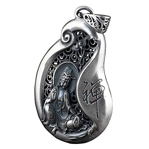 Collier en argent S925 bouddha mat pour sublimer un style sans éclat avec élégance