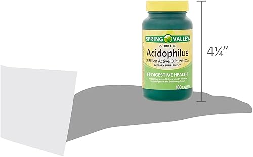 Miniatura 8 de Suplemento Acidophilus Spring Valley, probióticos para mujeres y hombres, apoya la salud digestiva, 100 unidades, 2 mil millones de cultivos activos