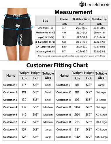 Lecieldusoir Women's Plus Size Swim Shorts High Waisted Bathing Suit Bottoms Tummy Control Swimsuit Board Shorts Boy Shorts Black #TOP5
