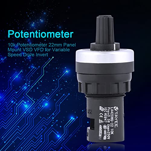 10K Governor Rotary 10K Potentiometer Panel Mount La42Dwq 22Mm Potentiometer Inverter Converter Vsd Vfd Resistance Variable Speed Drive Potentiometer Switch #TOP2