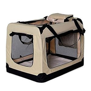 Dibea Hondentransportbox Hondentas, Opvouwbare Tas voor Kleine Dieren, Maat S, Beige