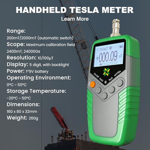 Medidor Digital de Tesla Gaussímetro Rango 0-200mT/0-2000mT miniatura 5