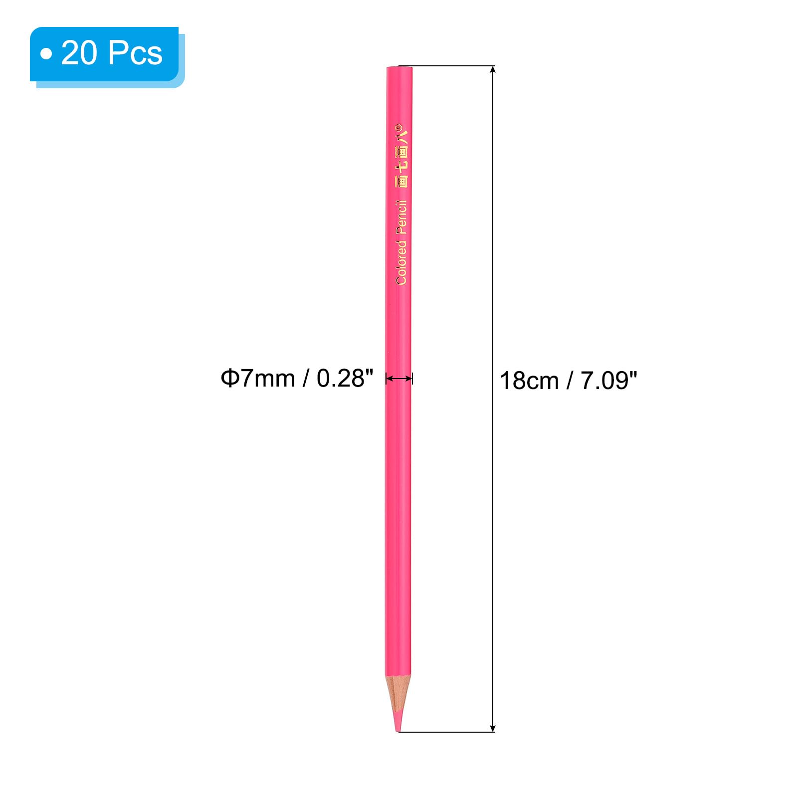 PATIKIL Pink Colored Pencils Set,20 Pcs Oil Color Pencils Wooden Coloring Drawing Pencil for Artists Art Painting - Image 2