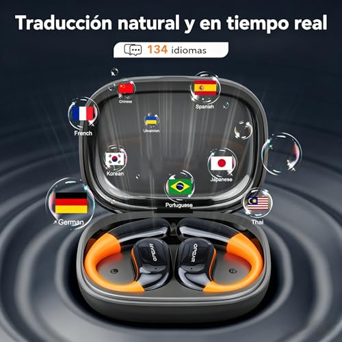 Miniatura 2 de Ne27 Auriculares Traductor En Tiempo Real, Auriculares Traductores Soportan 134 Idiomas, Auriculares Con Traducción Por Ia Y Pantalla, Compatible Con Ios Y Android, Ideal Para Viajes, Estudio