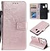 Produktbild CoverKingz Handyhülle für Samsung Galaxy A20e - Handytasche mit Kartenfach Galaxy A20e Cover - Handy Hülle klappbar Motiv Mandala Rosegold