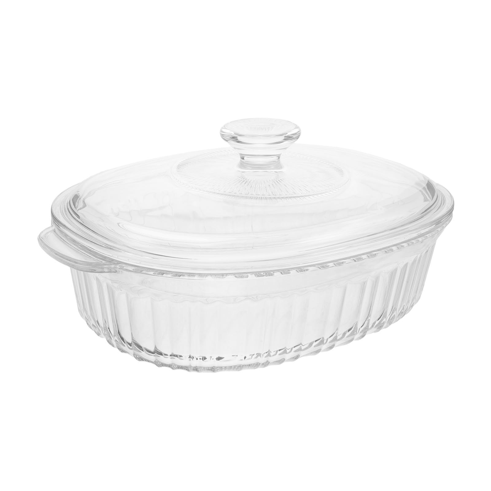 Tofficu Hitzebeständige Ovale Glas Auflaufform mit Deckel 1,9 Liter für Mikrowelle und Backofen zum Kochen und Servieren in Heimischen Küche