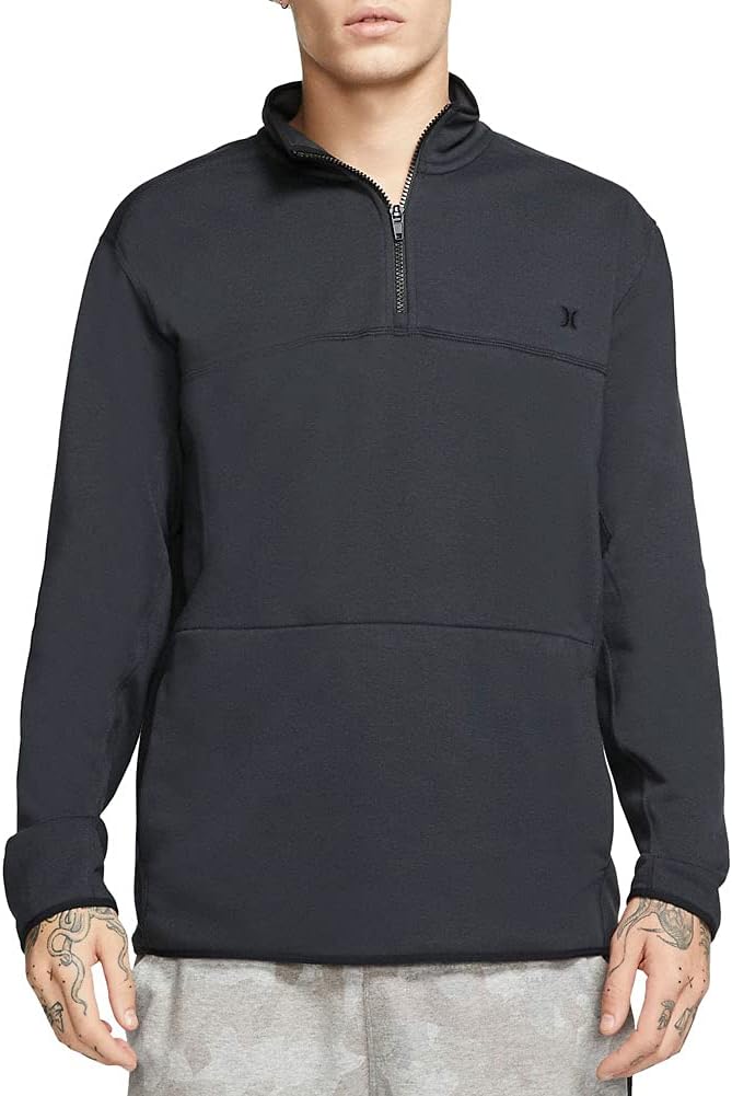 Hurley Men's Dri-FIT Naturals Fleece Track Qz Off Noir S