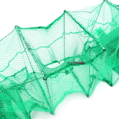 Anso 3.2M Crab Fish Crayfish Lobster Shrimp Prawn Eel Live Trap Net Bait Fishing Cage Tire Mesh #TOP7