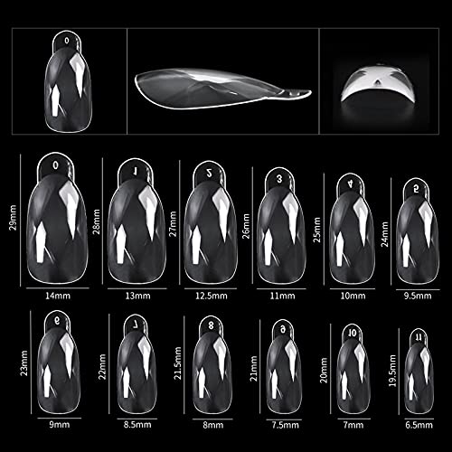 Nmkl38 120Pcs/Case Diamond Dual Forms For Polygel Nail Extension Mold Clear Full Cover False Nail Tips Hybrid Gel Acrylic Nail System Forms 12 Sizes #TOP2