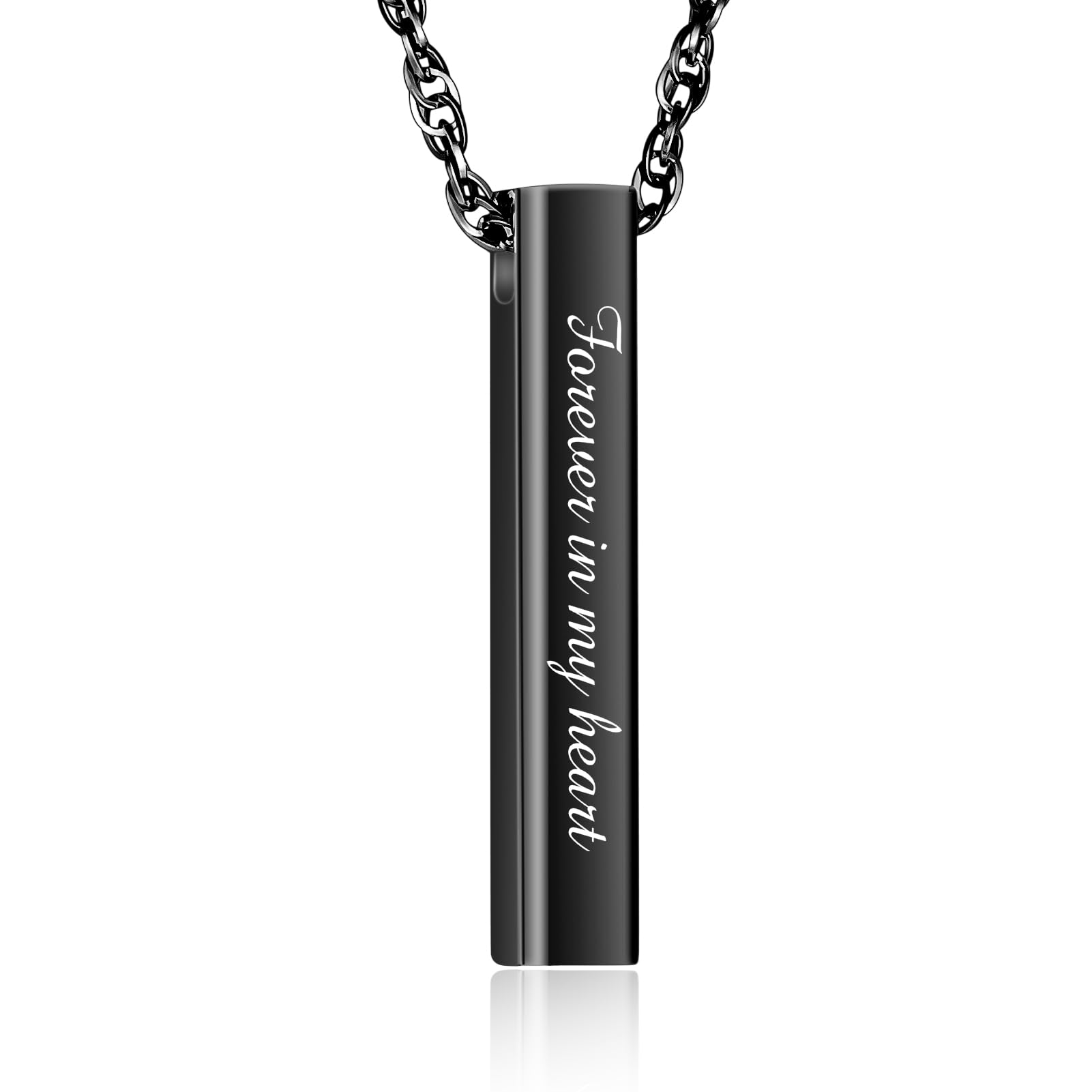 abooxiuUrn Necklace for Human Ashes Cremation Jewelry for Ashes Stainless Steel Keepsake Ashes Necklace Memorial Urn Jewelry Pendant for Women Men - Forever in my heart