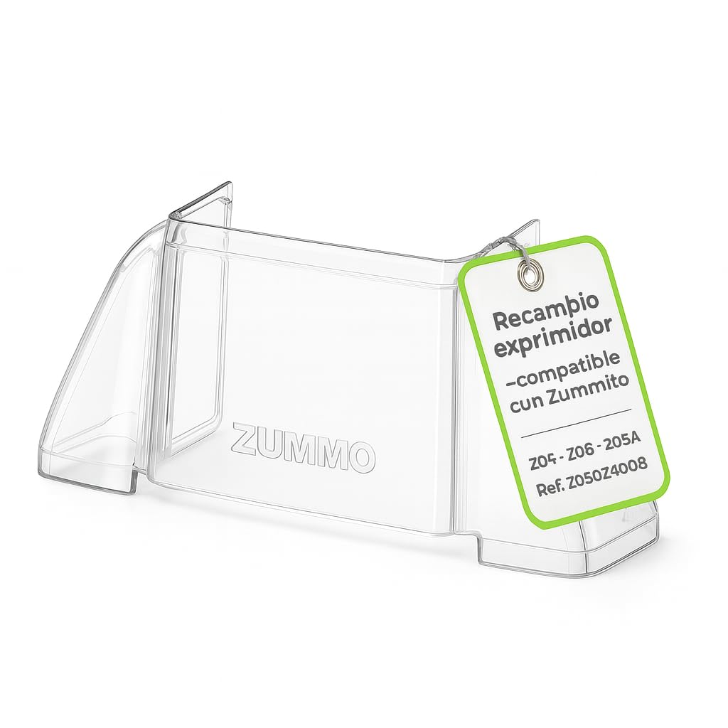 Caratula Frontal Completa Para Exprimidor Compatible con Zummito Z05 Z06 Z05A Recambio Original Protector Plástico Técnico Transparente Alta Resistencia Hostelería Profesional