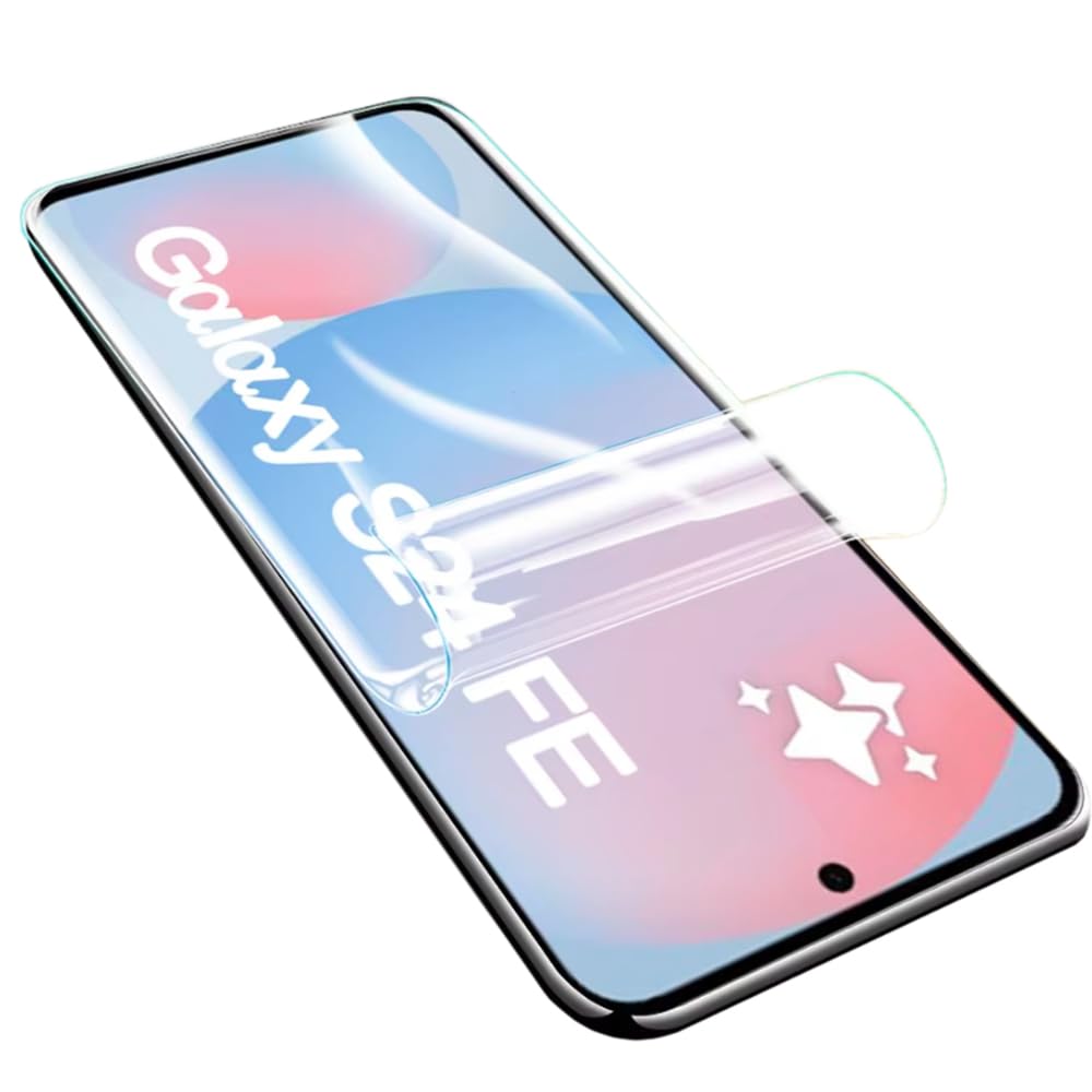 LXEEOLX [2 Pack Hydrogel Screen Protector for Samsung Galaxy S24 FE AI Phone, High Sensitivity Non-breakable Flexible TPU Screen Protector [Bubble